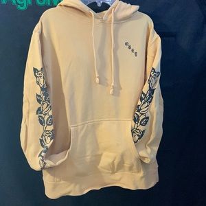 Obey a faded Gold Rose graphic hoodie